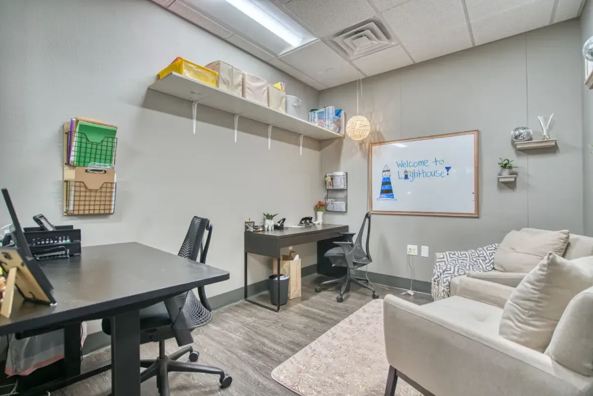 Lighthouse Therapeutics team member working with a client